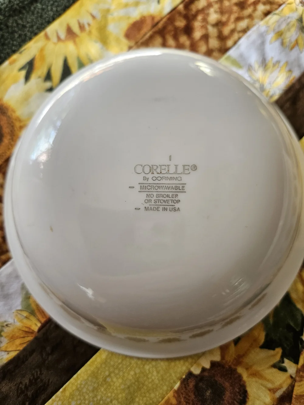Corelle Set Of Three Cereal Bowls In The Golden Butterfly Pattern.